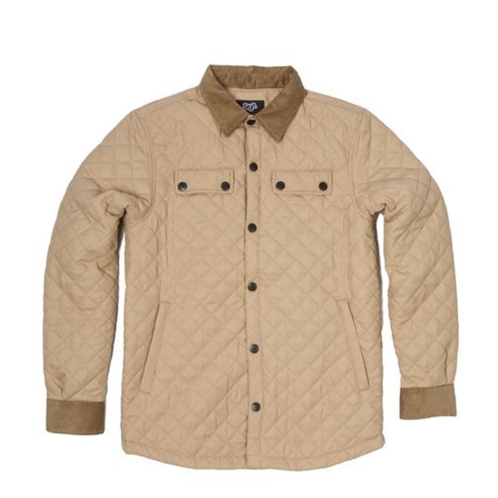 Saga men’s quilted button up jacket Large